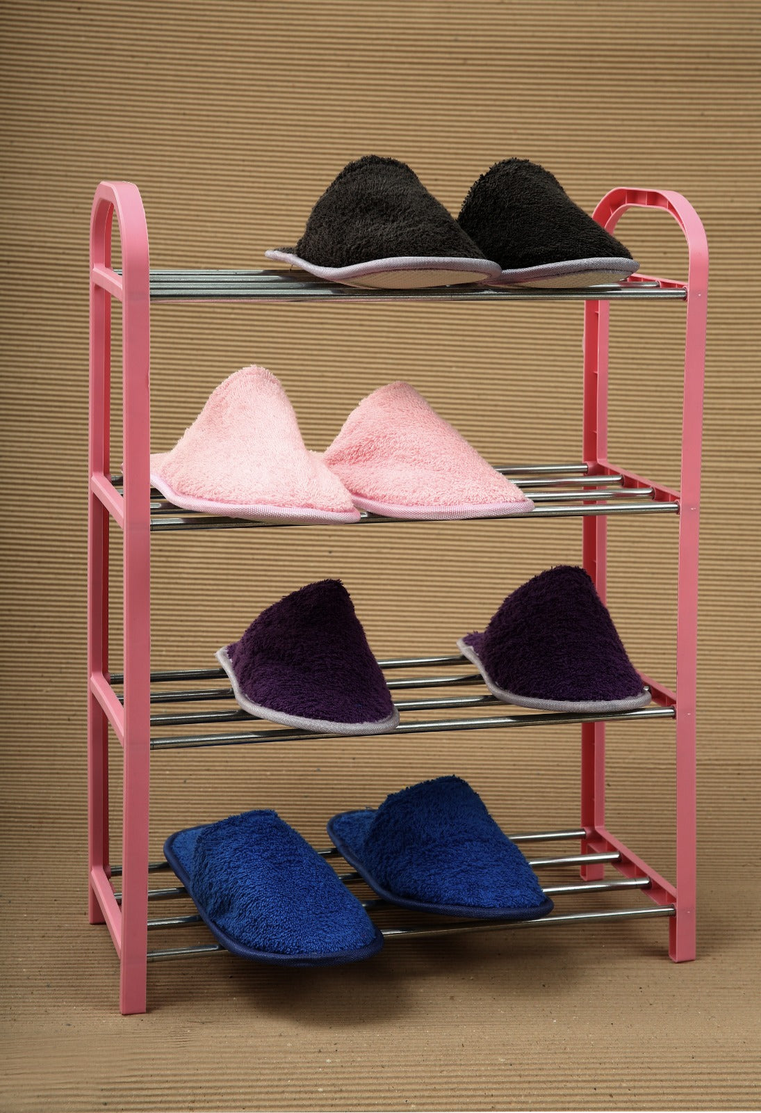 4-Tier Shoe Rack(SA2408-82) Storage Organizer Apricot