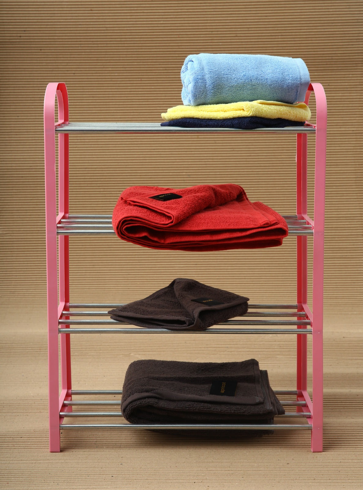 4-Tier Shoe Rack(SA2408-82) Storage Organizer Apricot