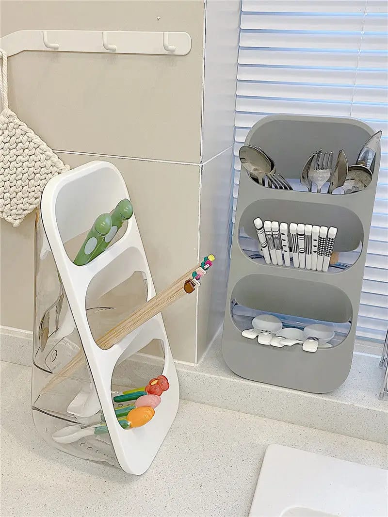 3 Layers Cutlery Rack-SA2408-298(Grey) Apricot