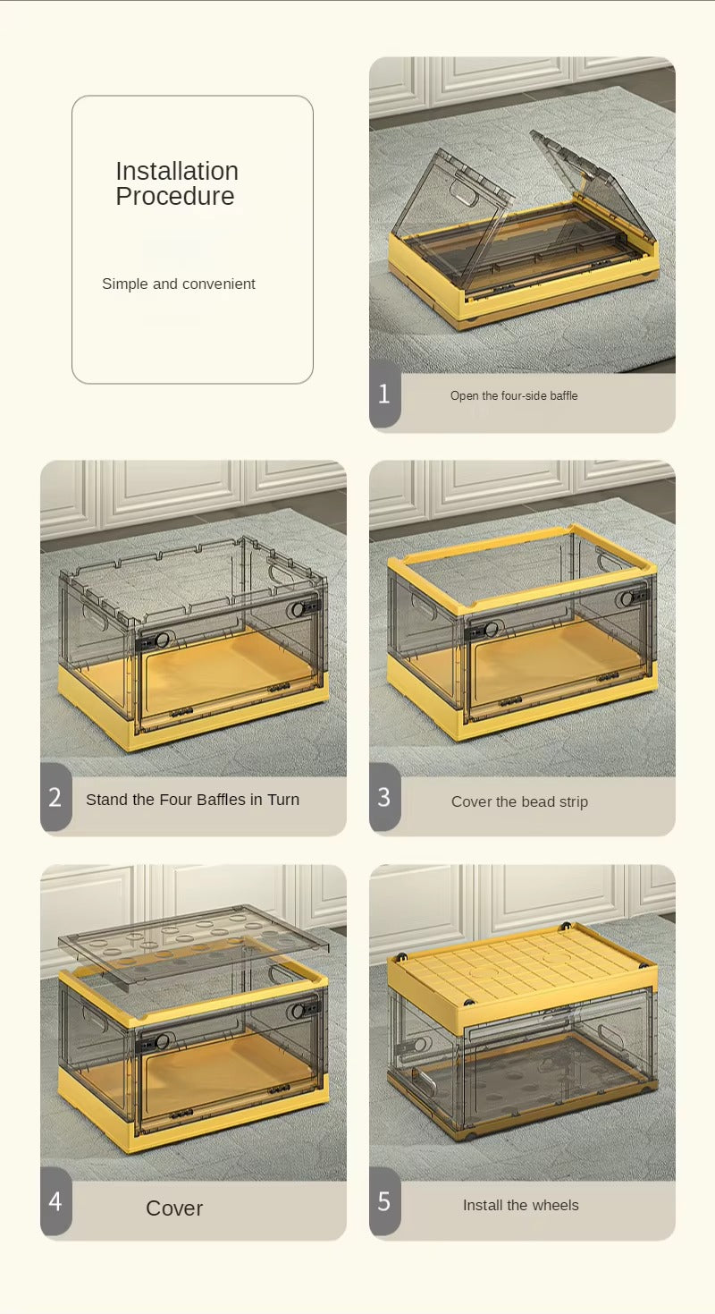 Foldable Storage Box-SA2408-288(Yellow) Apricot