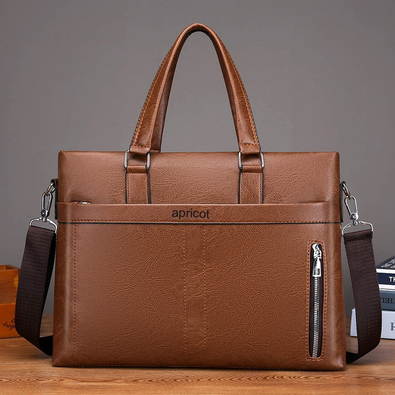 Genuine Leather Laptop Bags For Men & Women-SA2408-264(Brown) Cosmetic Organizer Apricot