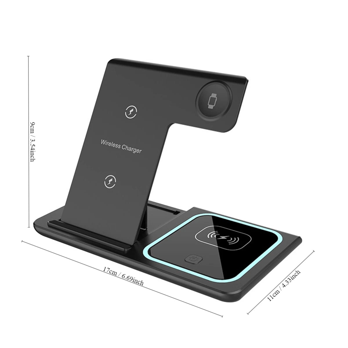 3 in 1 Wireless Fast Charging Stand-SA2408-282 Apricot