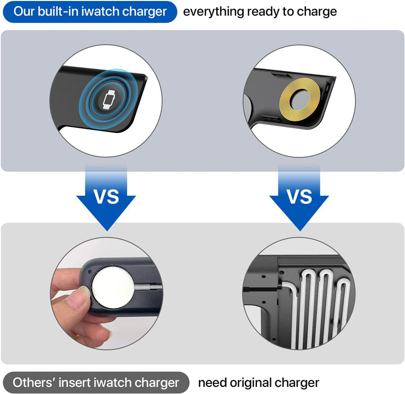 3 in 1 Wireless Fast Charging Stand-SA2408-282 Apricot