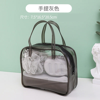 4Pcs Acrylic Travel Personal Tools With Bag-SA2408-293 Cosmetic Organizer Apricot