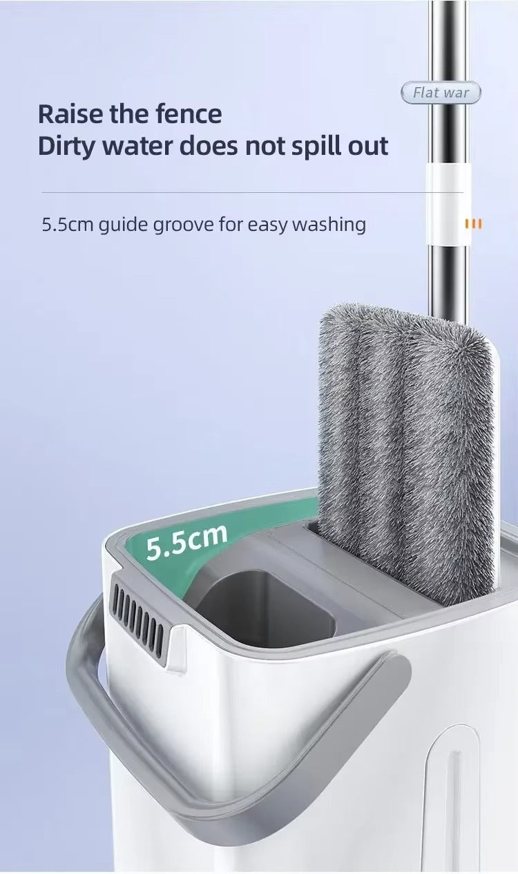 Flat Floor Mop With Bucket-SA2408-126 Bath Mats Apricot