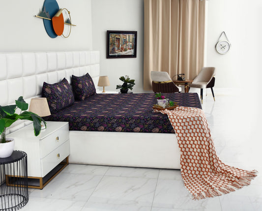 Fitted Bed Sheet-BLACK LILY Fitted Sheets Apricot