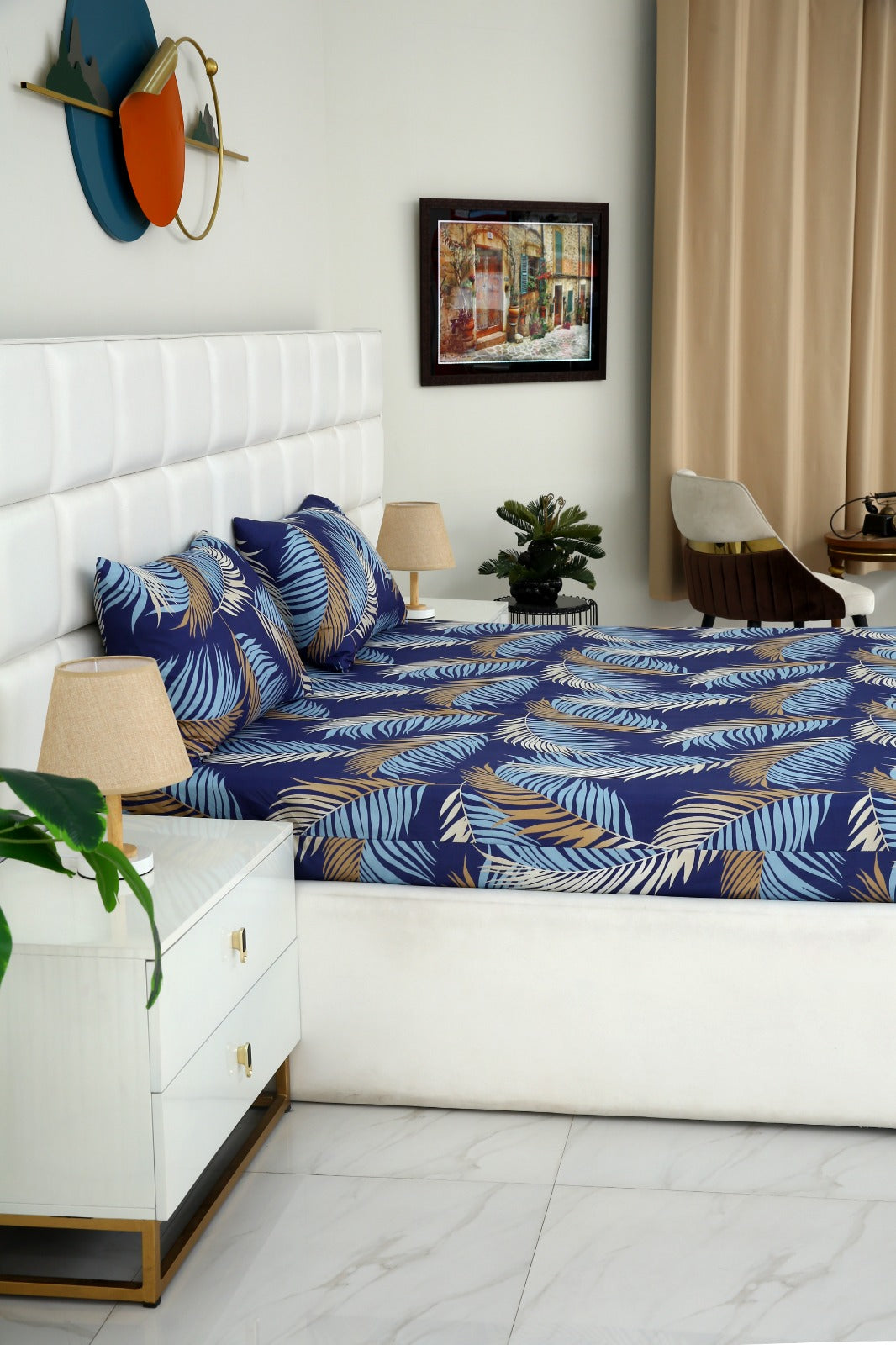 Fitted Bed Sheet-FEATHER Fitted Sheets Apricot