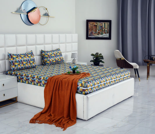 Zipper Mattress Cover Printed-Gradient Protectors Apricot