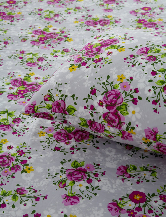 3 PCs Double Bed Sheet- Sweet Pea BED SHEET Apricot