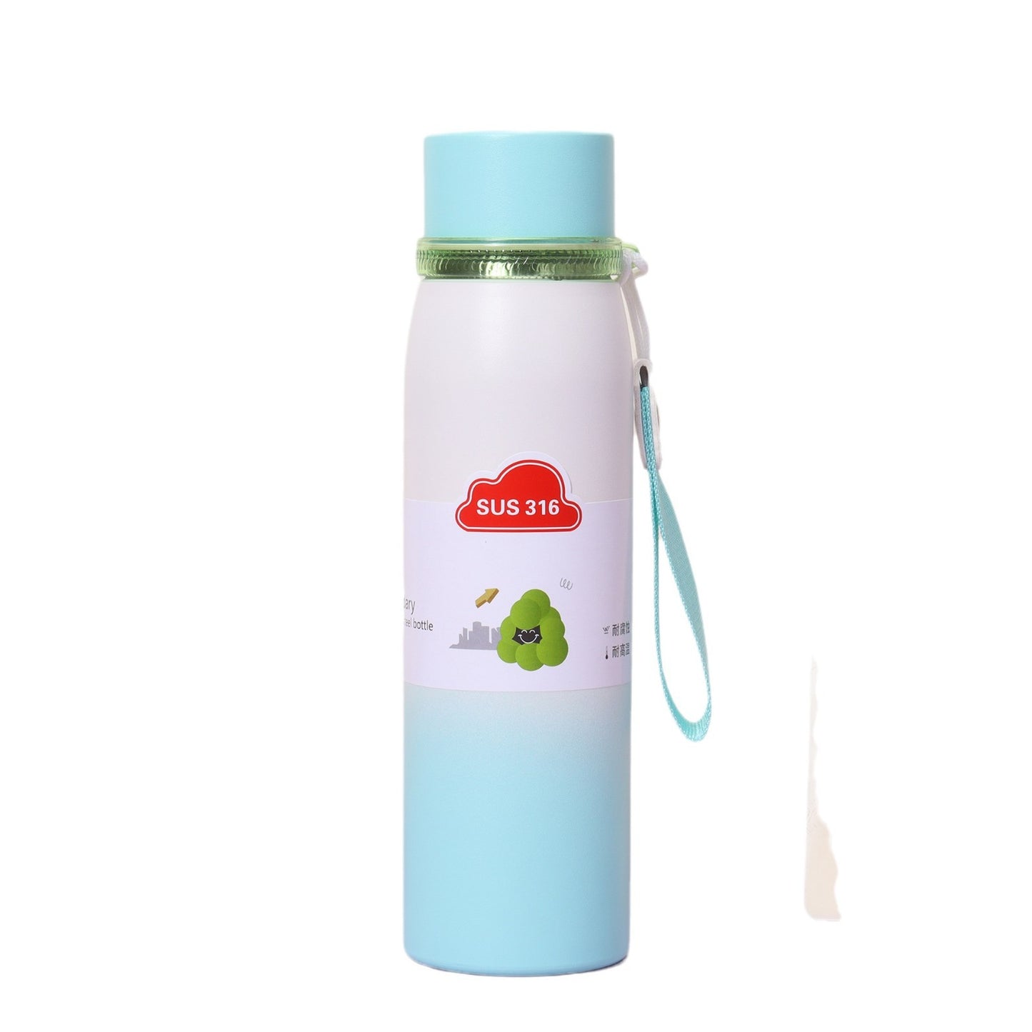 Double-Wall Stainless Steel Insulated Water Bottle(SA2408-219)Aqua Apricot