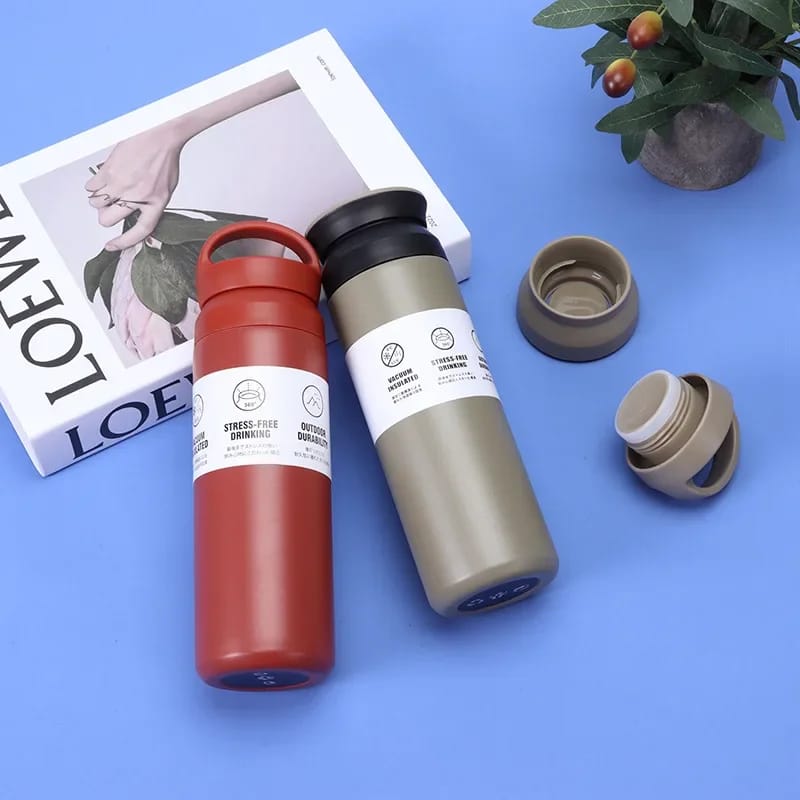 Double-Wall Stainless Steel Insulated Water Bottle(SA2408-225)-Maroon Apricot