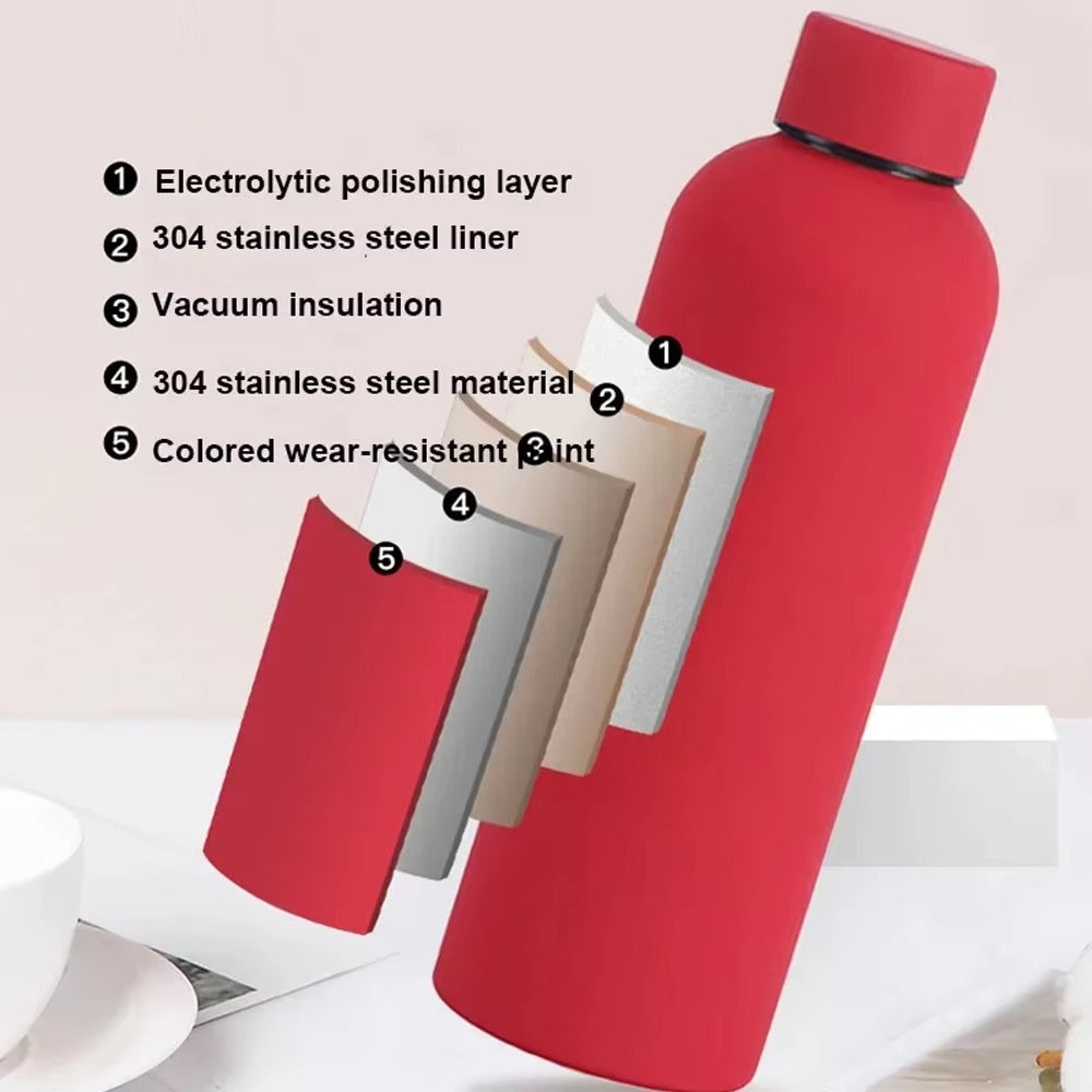 Stainless Steel Insulated Water Bottle(SA2408-224)-Maroon Apricot