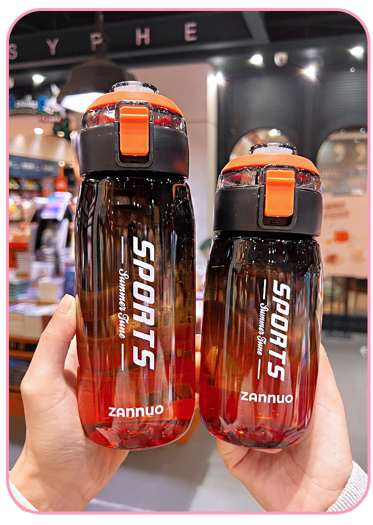 Motivational Water Bottle with Time Marker BPA Free-SA2408-165 Apricot