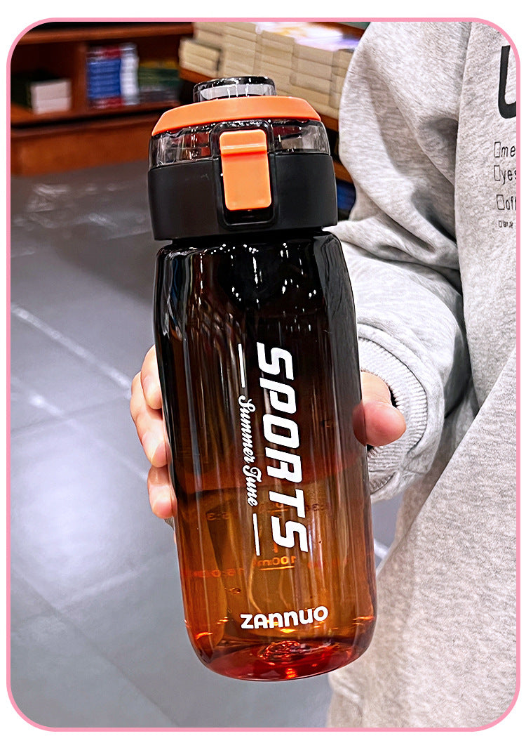 Motivational Water Bottle with Time Marker BPA Free-SA2408-165 Apricot