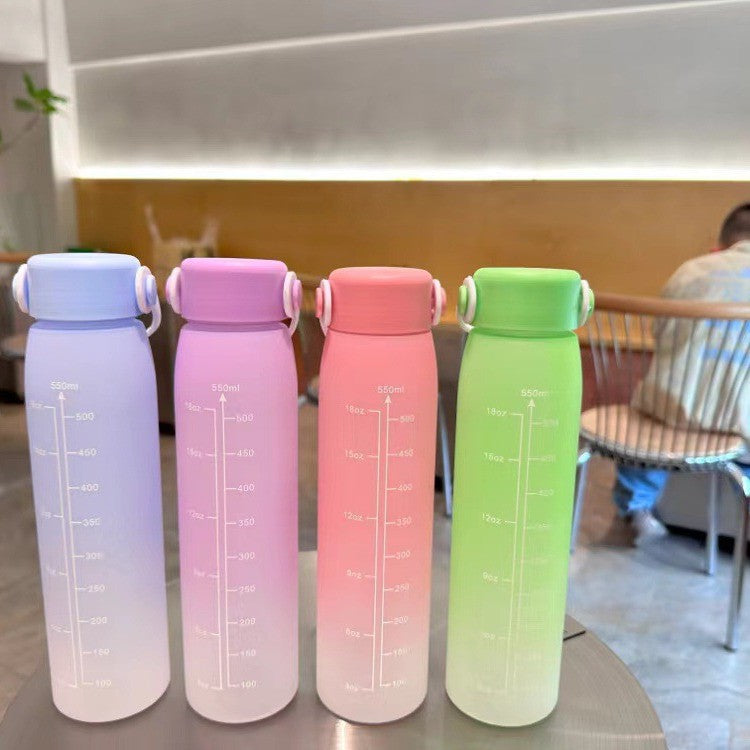 FASHION Water bottle with Time Marker-SA2408-222 Apricot