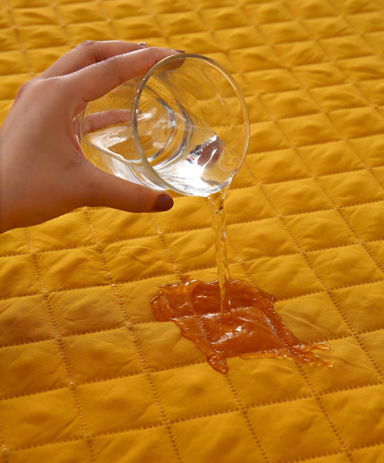 Quilted Waterproof Mattress Protector-Mustard