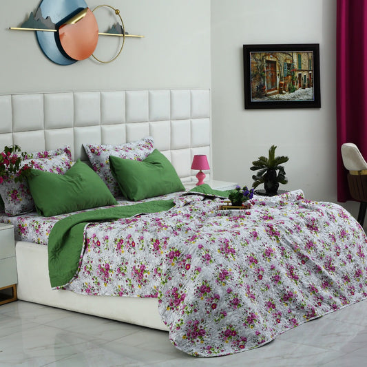 6 PCs Luxury Bed Spread Set-Sweet Pea Bed Spread Apricot