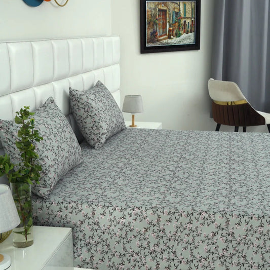 2Pcs Single Bed Sheet-Yarrow single bed sheet Apricot