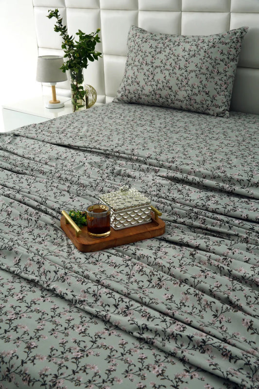 2Pcs Single Bed Sheet-Yarrow single bed sheet Apricot