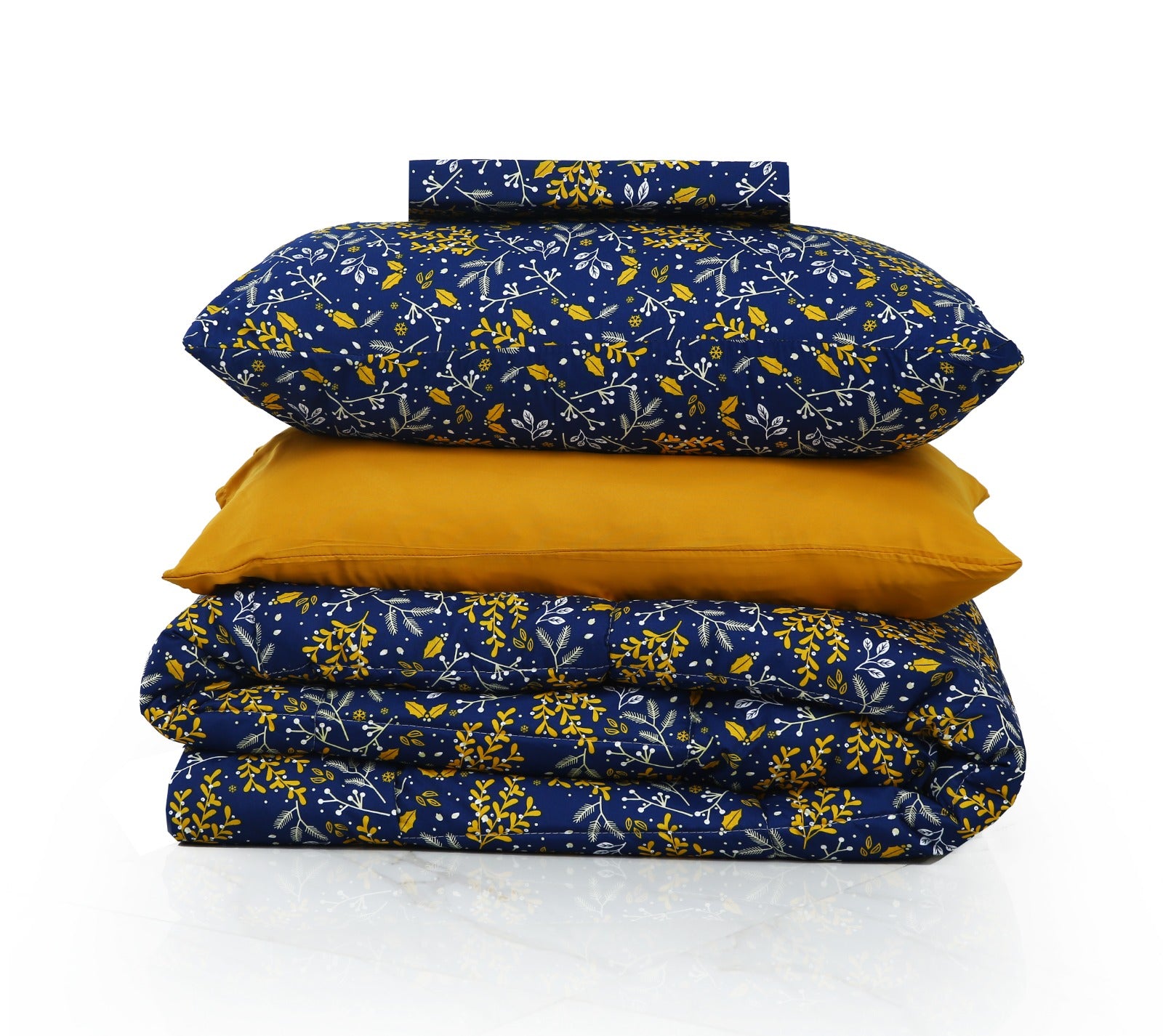6 PCs Summer Comforter Set-Daffodil Bed Spread Apricot