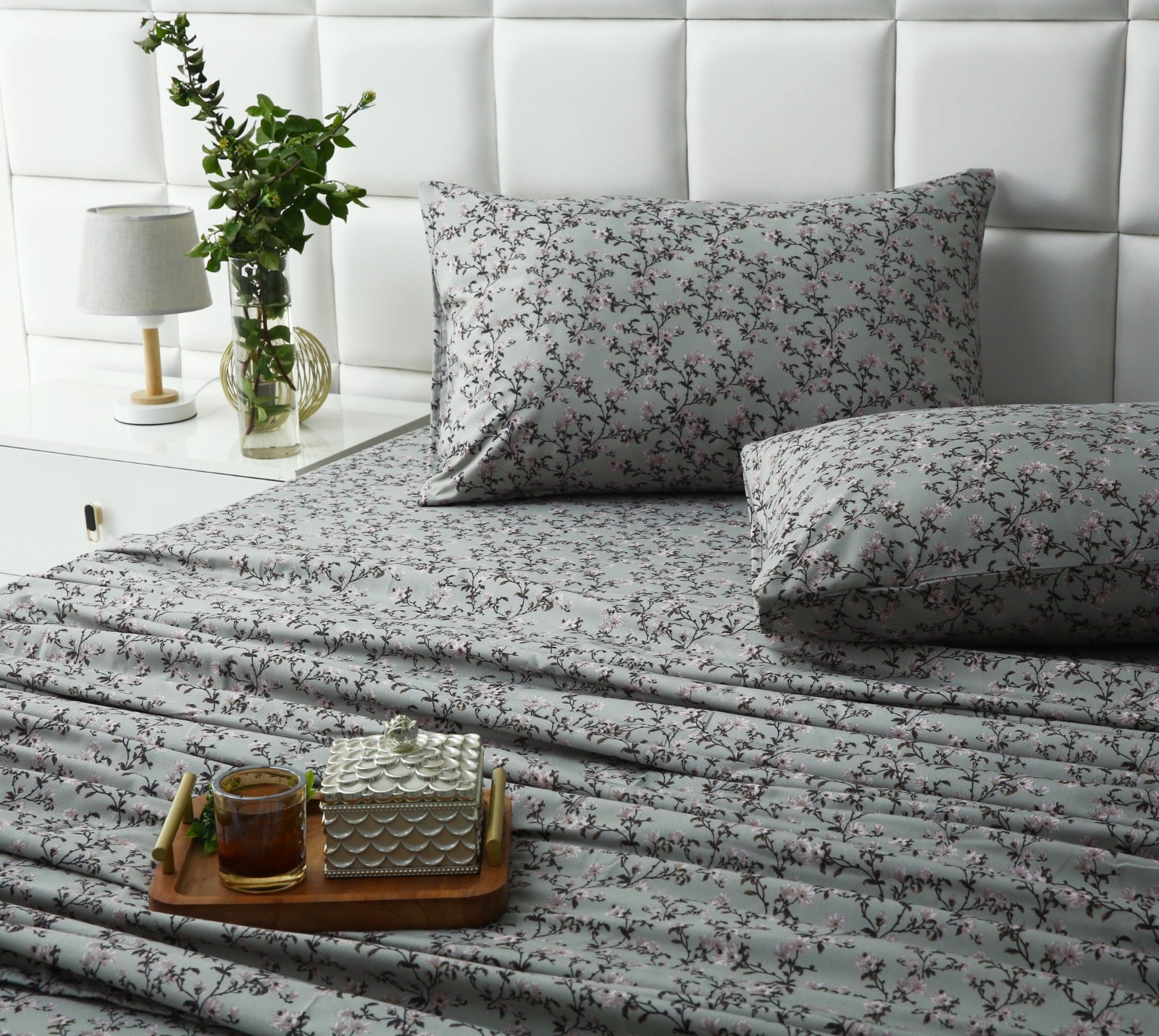 3 PCs Double Bed Sheet-Yarrow Bed Sheets Apricot