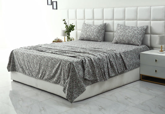 3 PCs Double Bed Sheet-Yarrow Bed Sheets Apricot