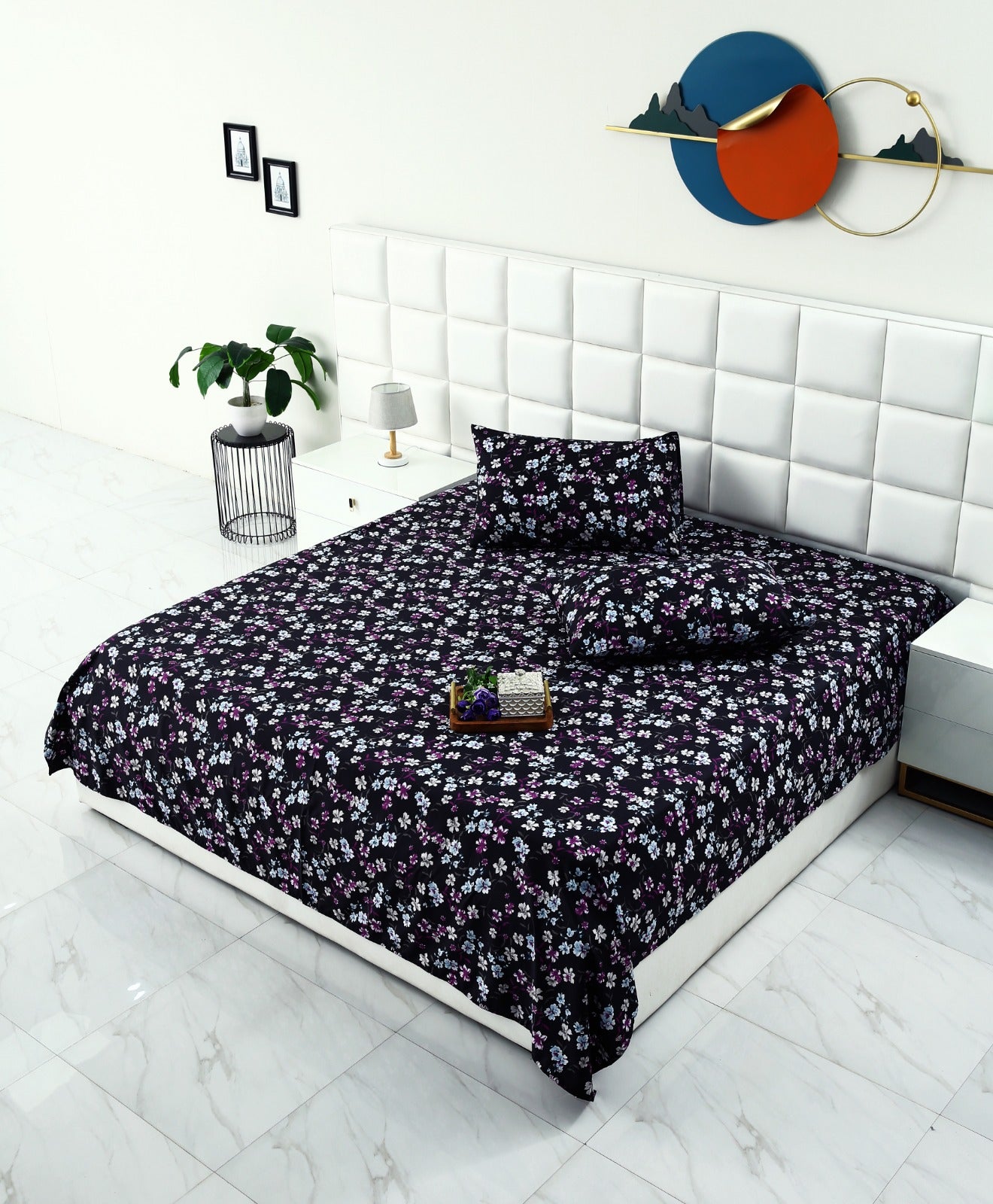 3 PCs Double Bed Sheet- Rosemary BED SHEET Apricot