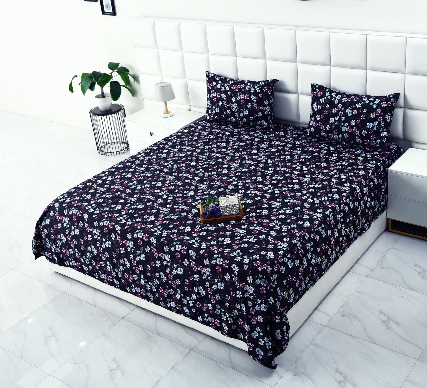 3 PCs Double Bed Sheet- Rosemary BED SHEET Apricot