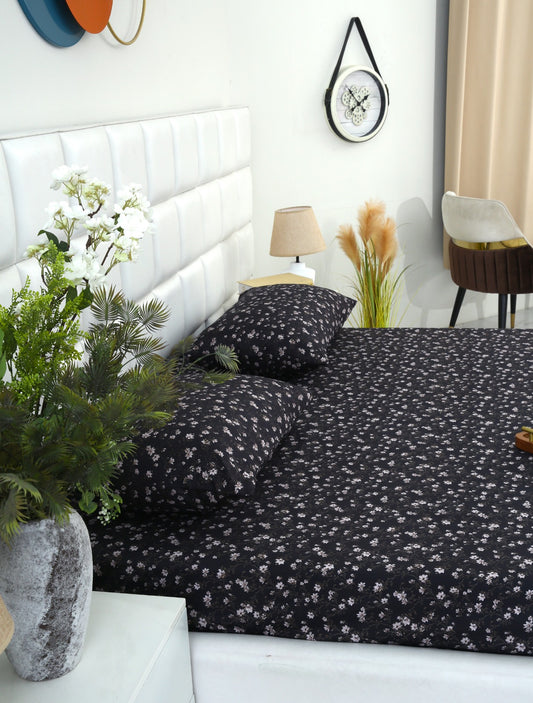 Fitted Bed Sheet-White Jazmin