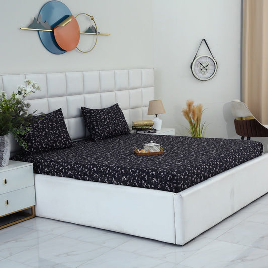 Fitted Bed Sheet-White Jazmin
