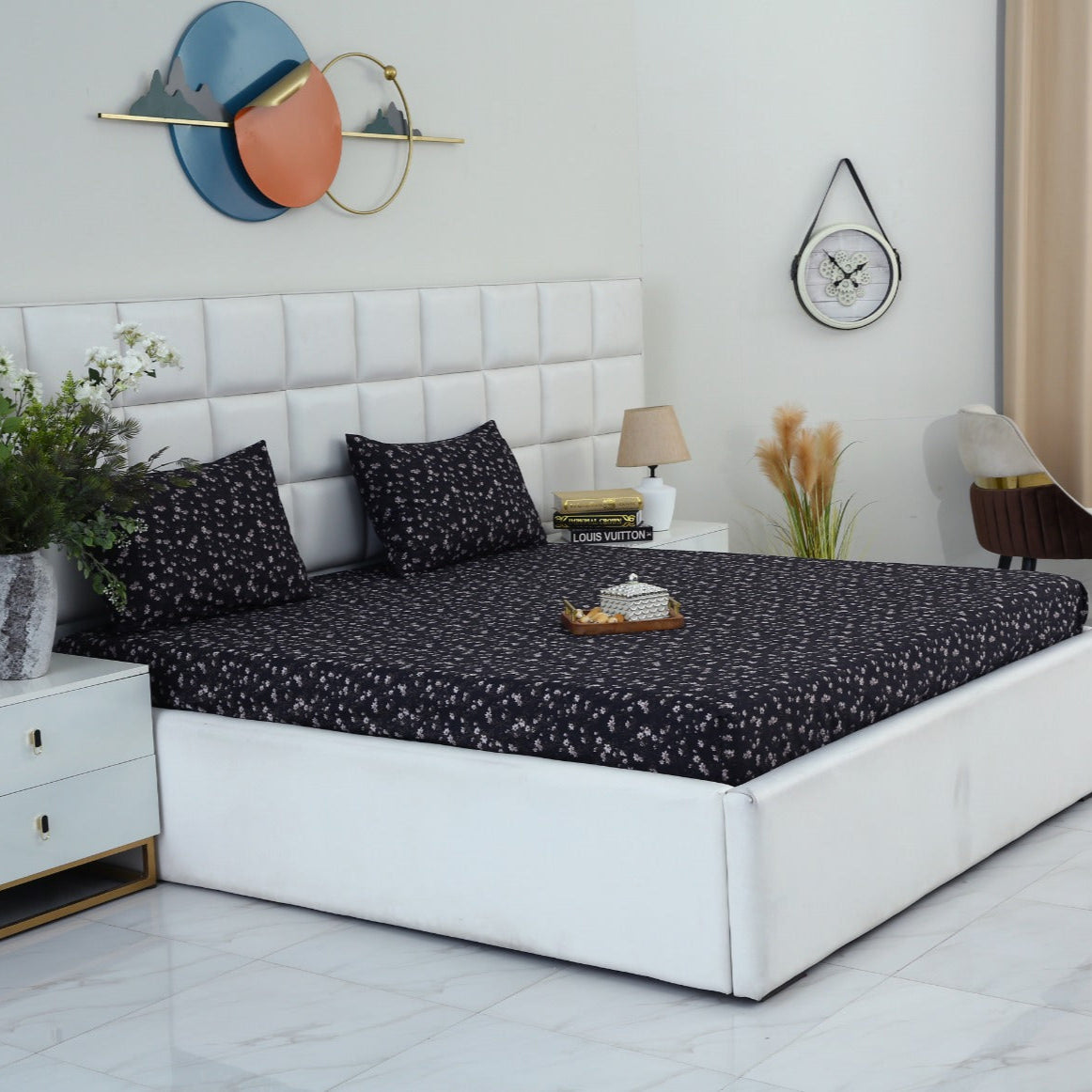 Fitted Bed Sheet-White Jazmin