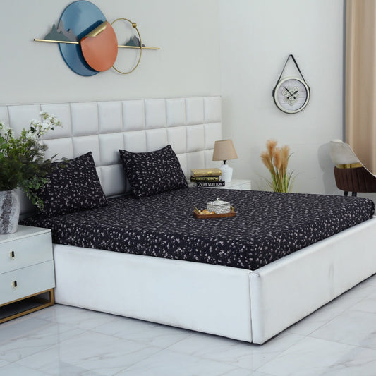 Fitted Bed Sheet-White Jazmin