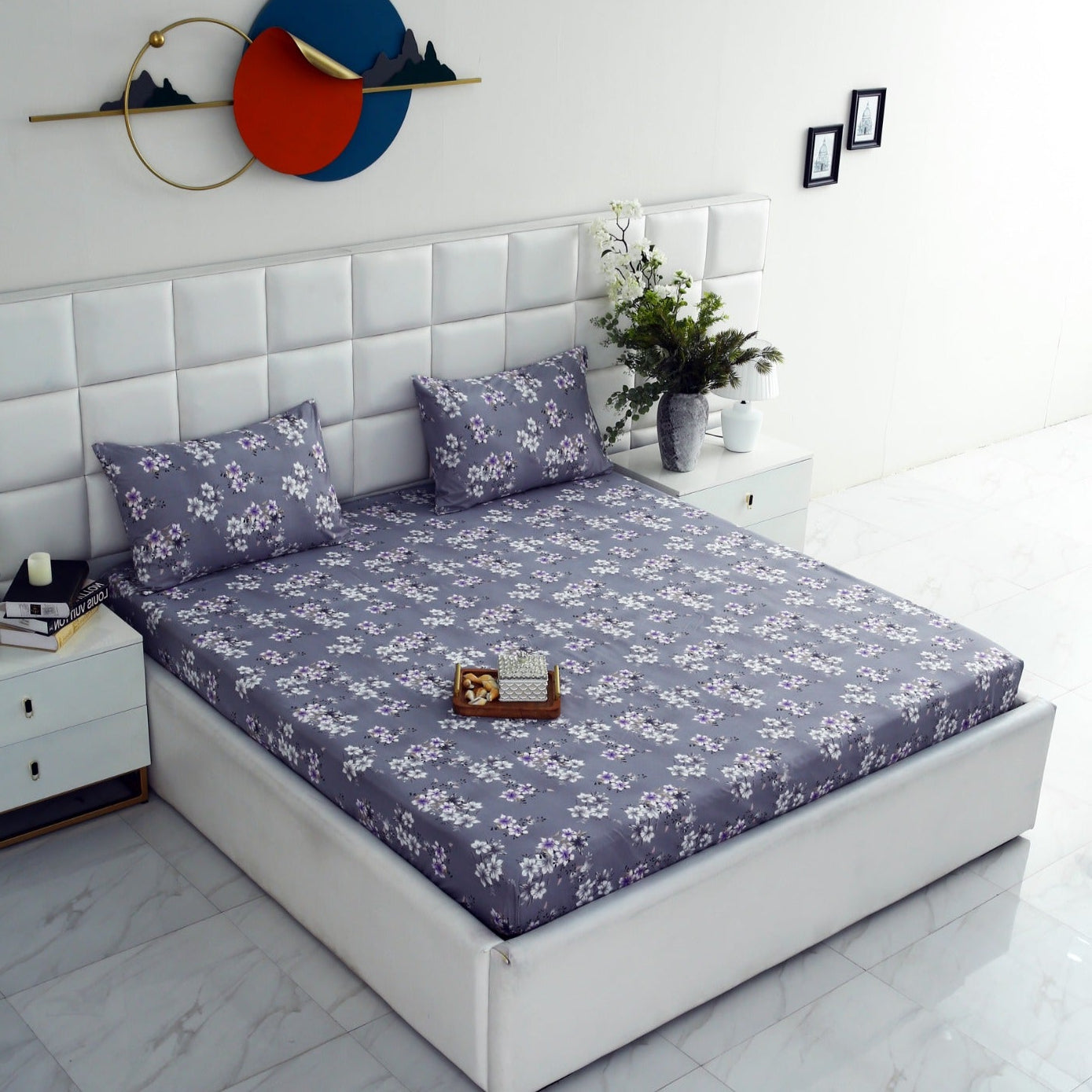 Fitted Bed Sheet-White Rose Fitted Sheets Apricot