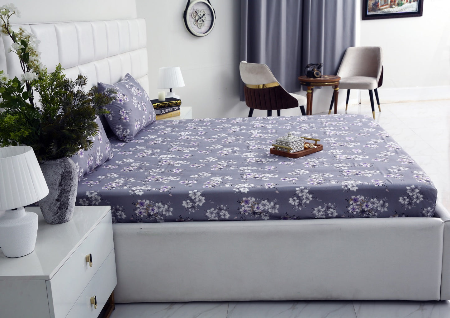 Fitted Bed Sheet-White Rose Fitted Sheets Apricot