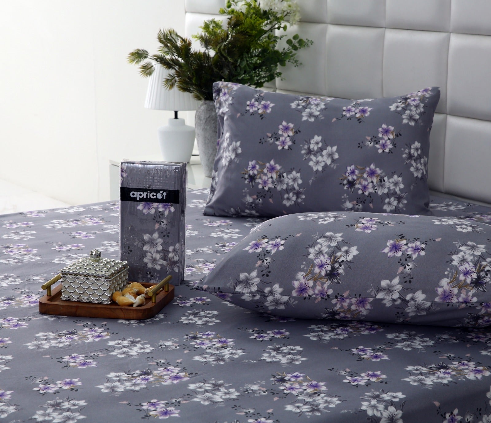 Fitted Bed Sheet-White Rose Fitted Sheets Apricot