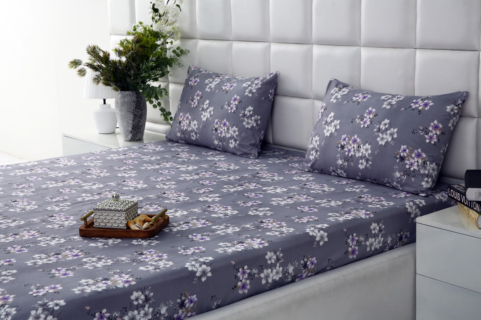 Fitted Bed Sheet-White Rose Fitted Sheets Apricot