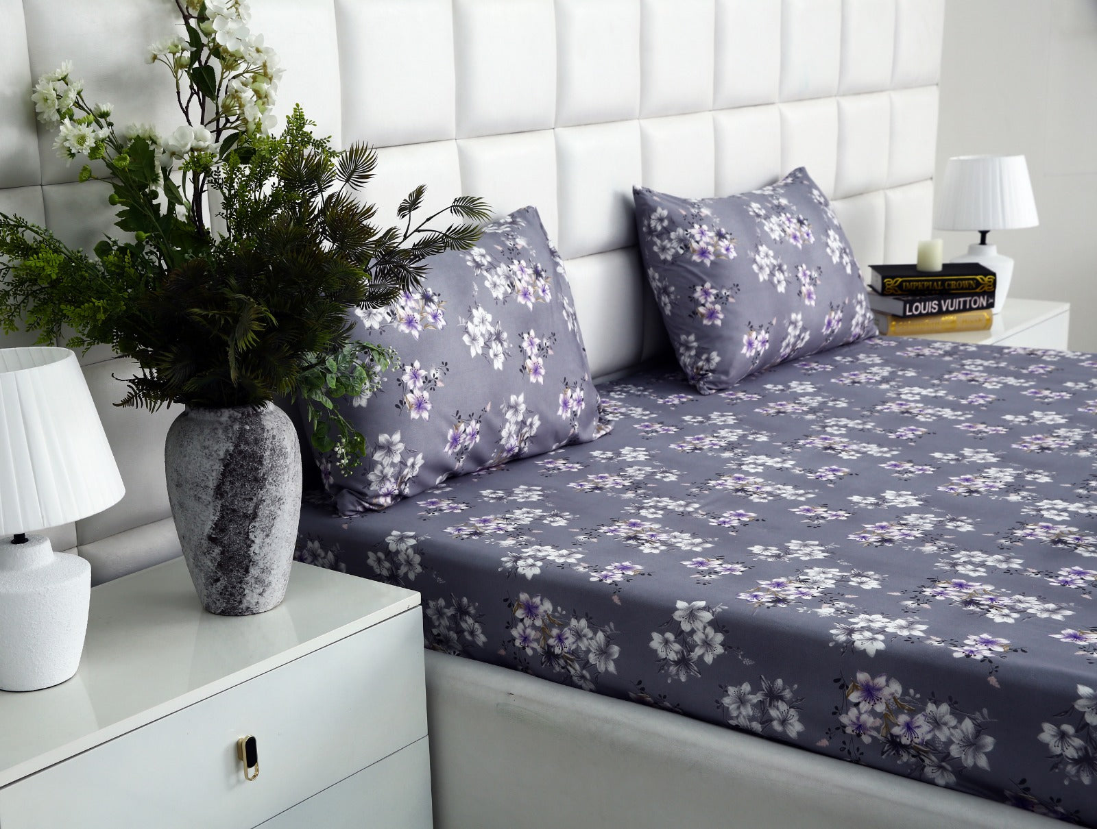 Fitted Bed Sheet-White Rose Fitted Sheets Apricot