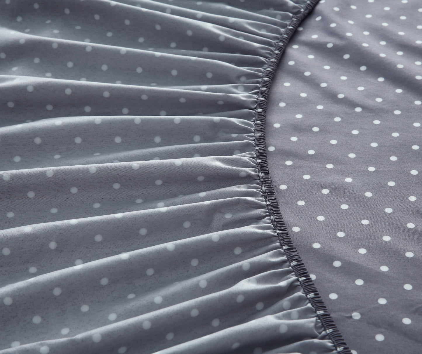 Fitted Bed Sheet-Grey Polka Fitted Sheets Apricot