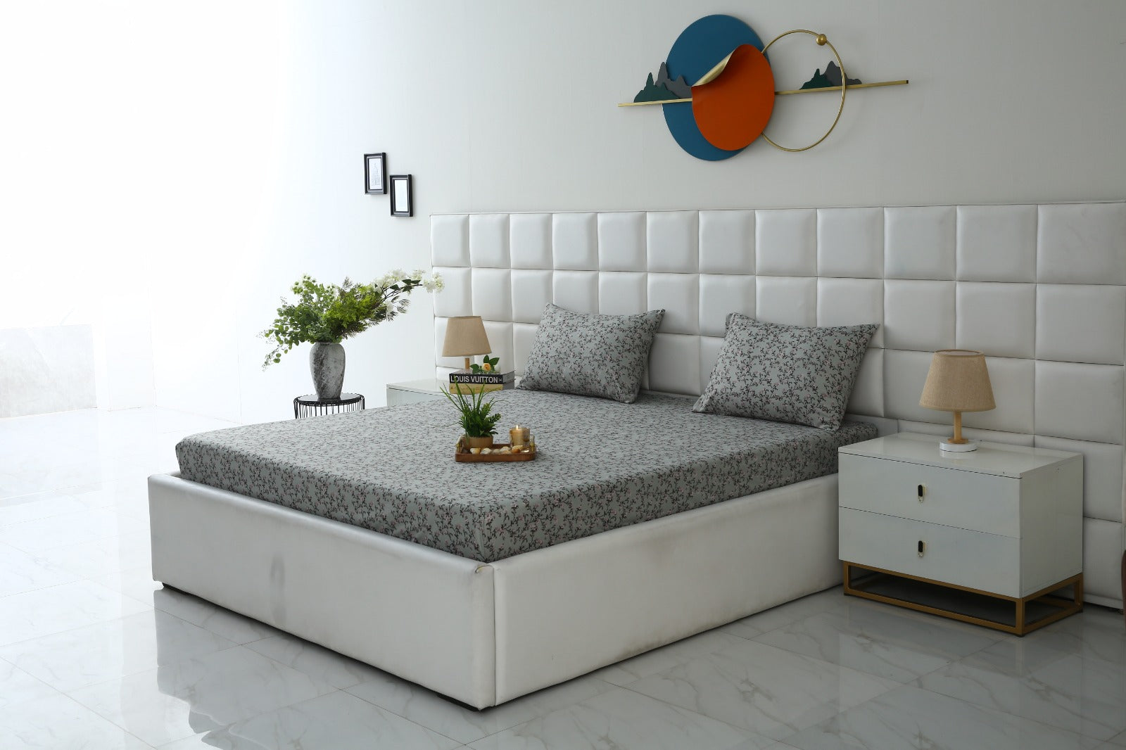 Fitted Bed Sheet-Yarrow Fitted Sheets Apricot