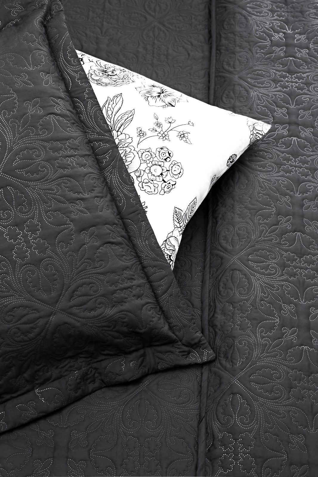 6 PCs Dyed Bed Spread Set-Onyx Shadow Bed Spread Apricot