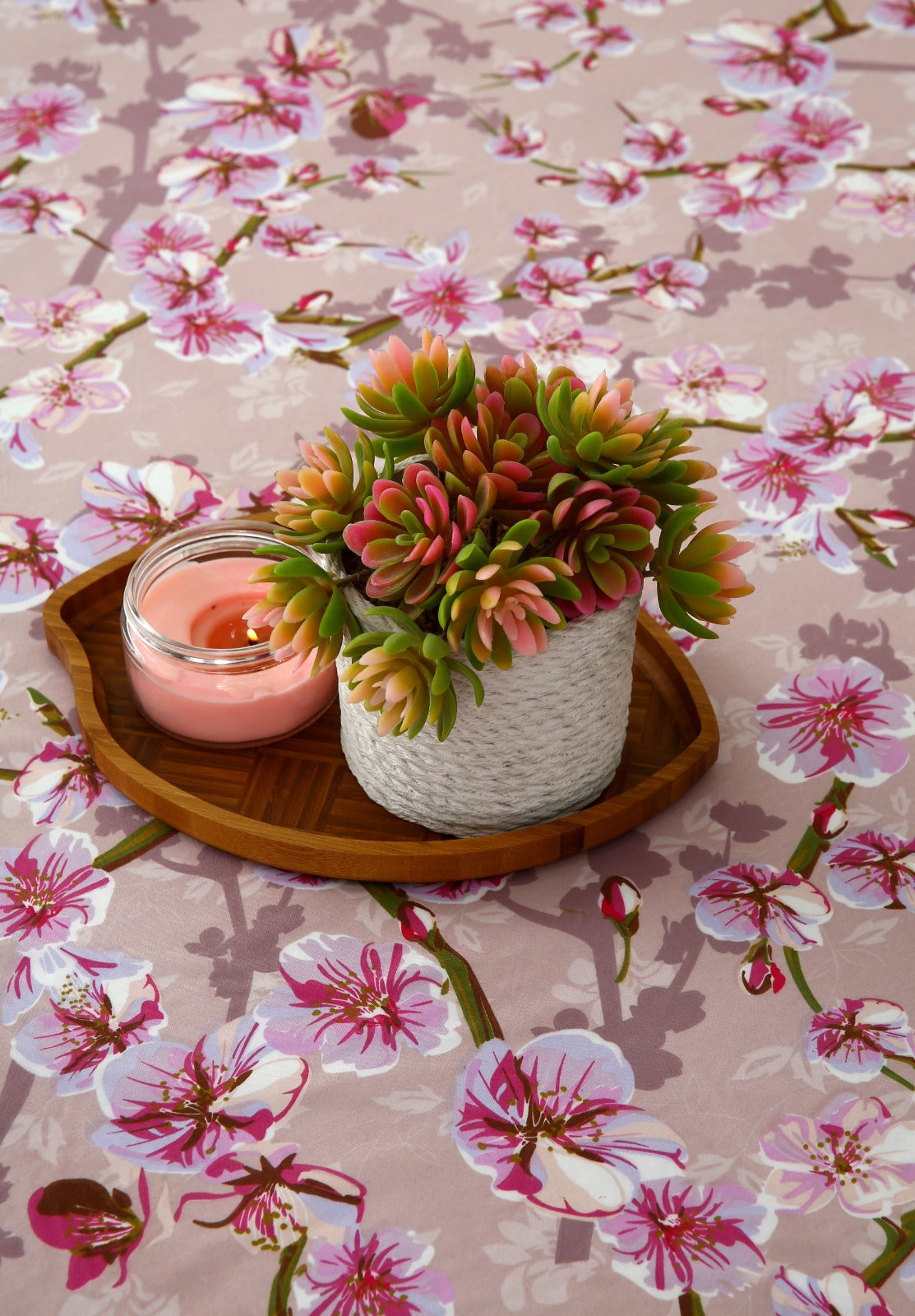 Fitted Bed Sheet-Bloom Bliss Fitted Sheets Apricot
