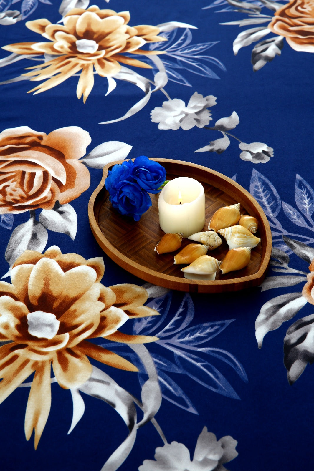 Fitted Bed Sheet-Ethnic Flowers Fitted Sheets Apricot