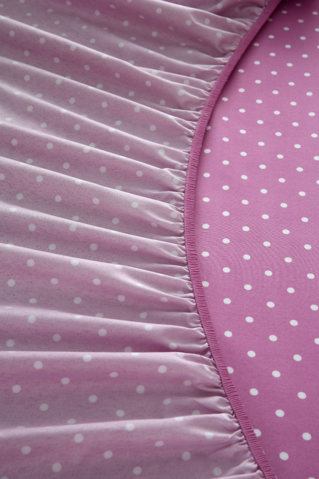 Fitted Bed Sheet-Lilac Polka Fitted Sheets Apricot