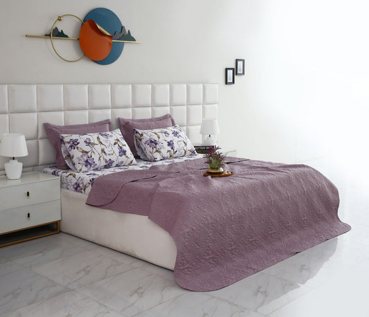 6 PCs Luxury Bed Spread Set-Lavender Bloom