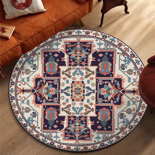 Living Room Rug Round-Moroccan Apricot