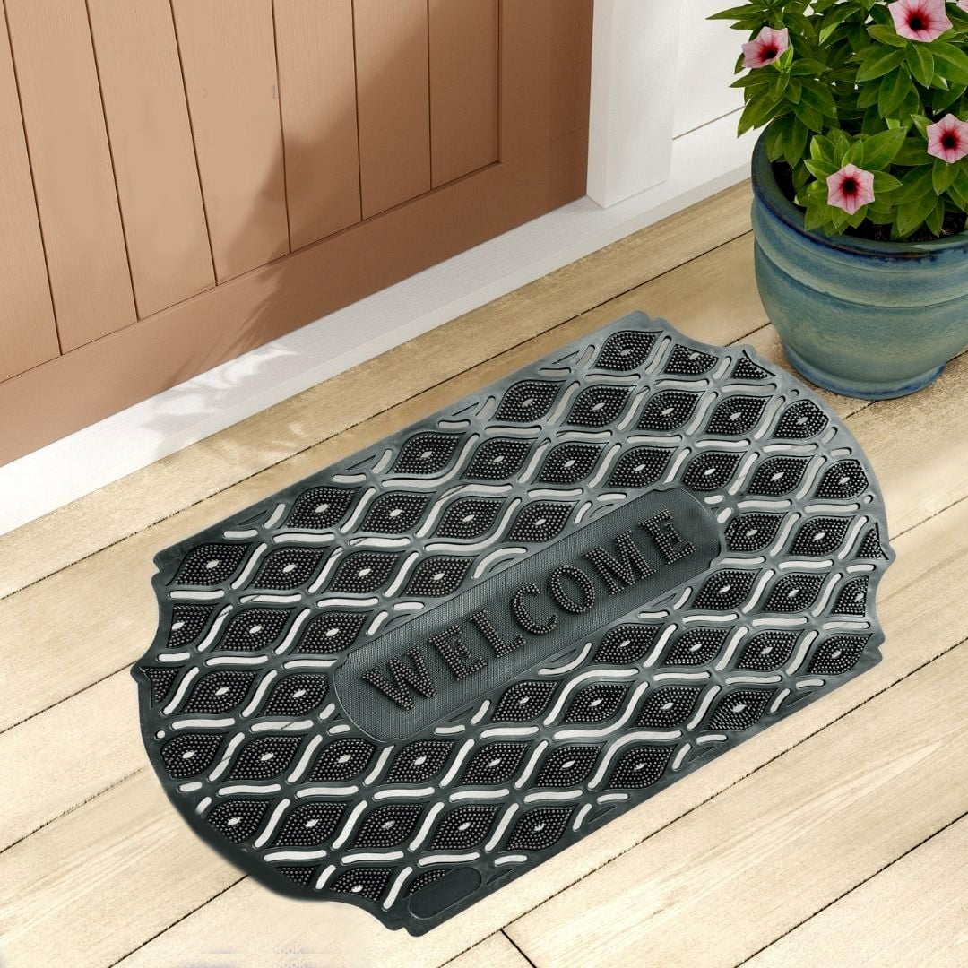 Outdoor Indoor Antislip Door Mat WELCOME-SA2553-10(Sliver) Door Mats Apricot