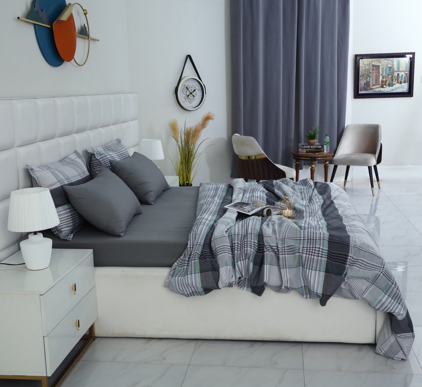 6 PCs Duvet Cover Set-Malvern Duvet Cover Apricot