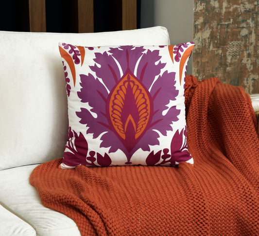 4 PCs Digital Printed Cotton Cushions-Spring Slumber cushions Apricot