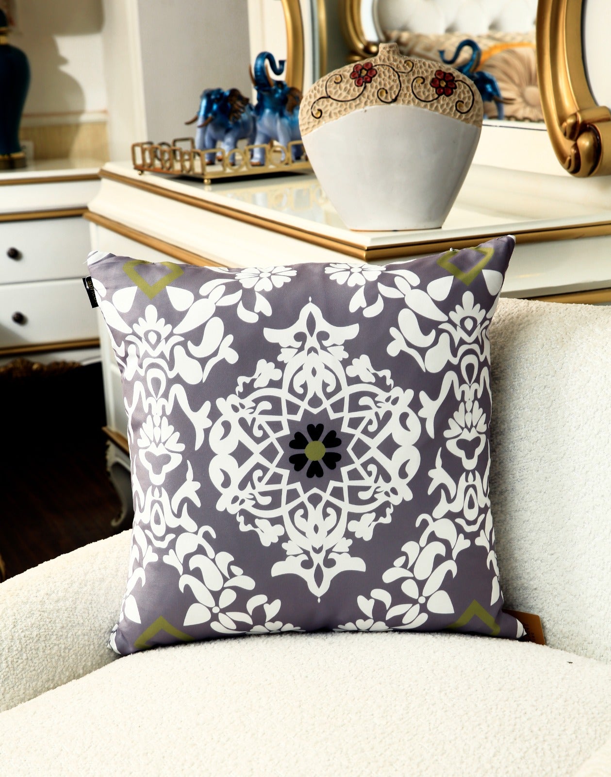 4 PCs Digital Printed Cotton Cushions-Moroccan Style cushions Apricot