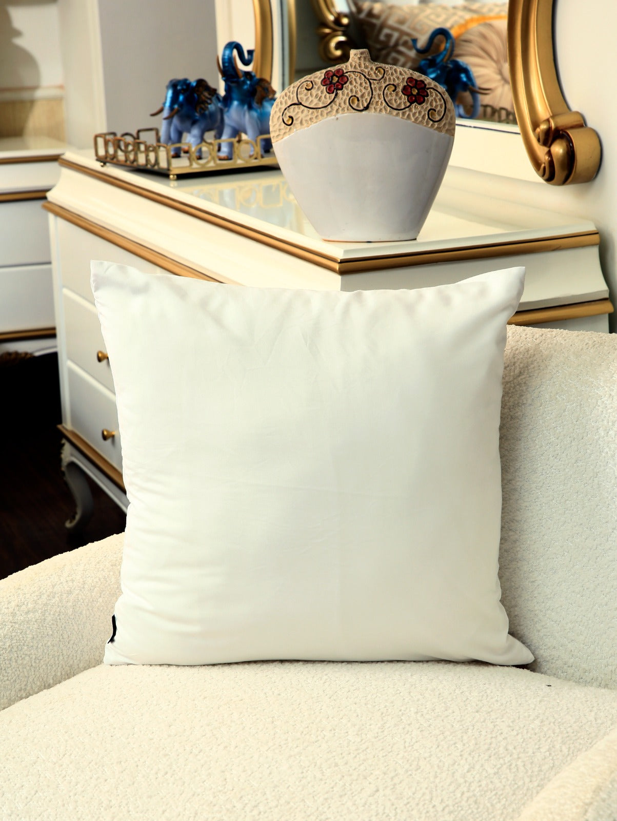 4 PCs Digital Printed Cotton Cushions-Moroccan Style cushions Apricot